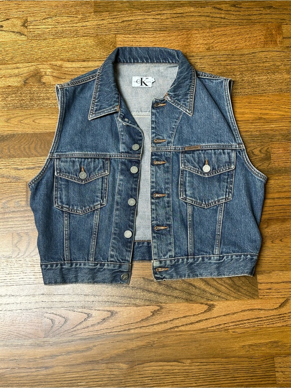 Vintage 90s Calvin Klein Jeans Denim Vest - CK Label